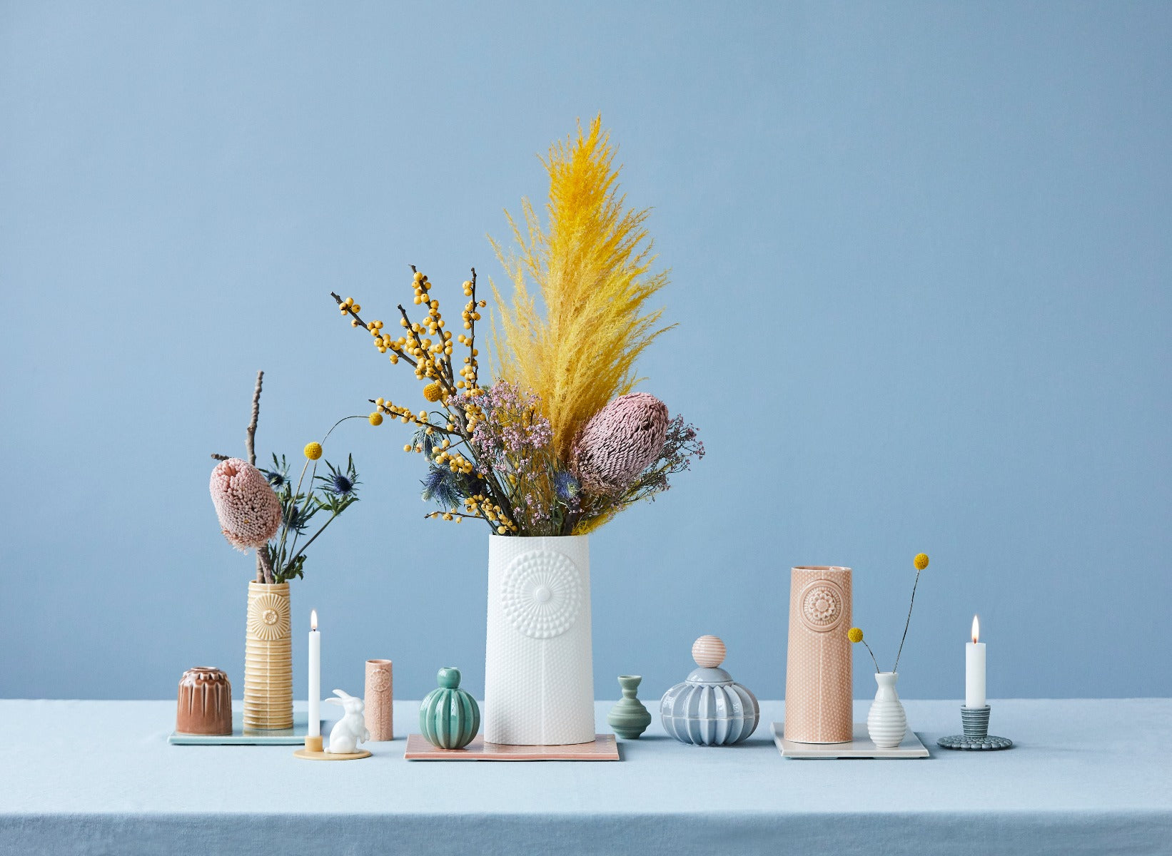 Dottir Pipanella dot large oval vase - Hvid - Bahne